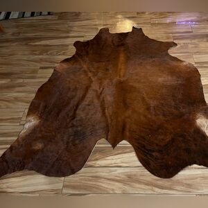Dark Brown Natural Cowhide Rug - Large 6.5” by 6”